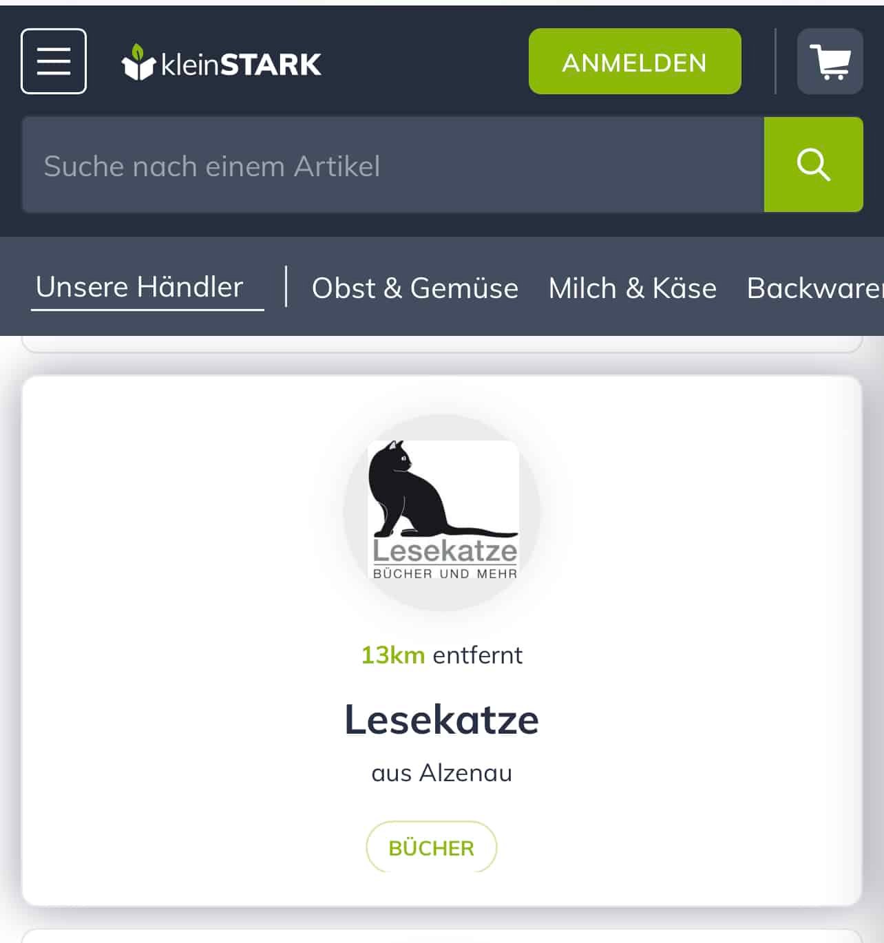 Ein Screenshot der leekaze-Website.